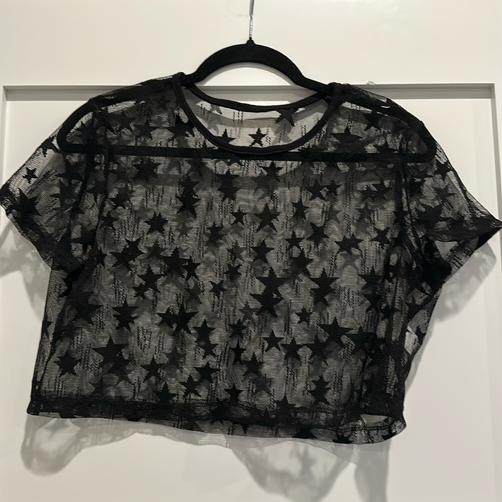 Mesh Star Crop Tank